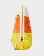 KITSCH ME SO CORNY MULTI Women's Halloween-Themed Candy Corn Rhinestone Embellished Crossbody Handbag