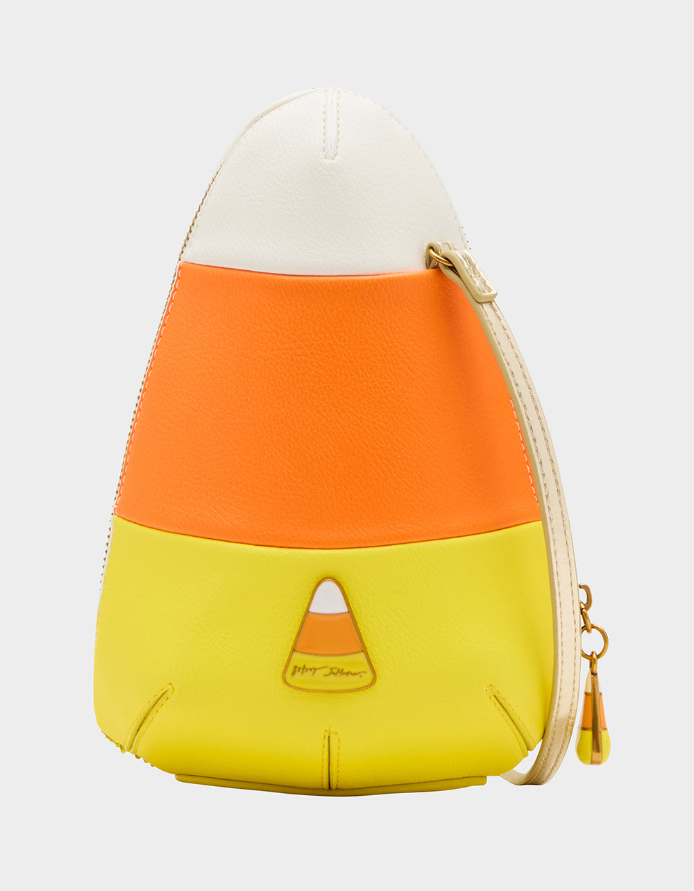 KITSCH ME SO CORNY MULTI Women's Halloween-Themed Candy Corn Rhinestone Embellished Crossbody Handbag