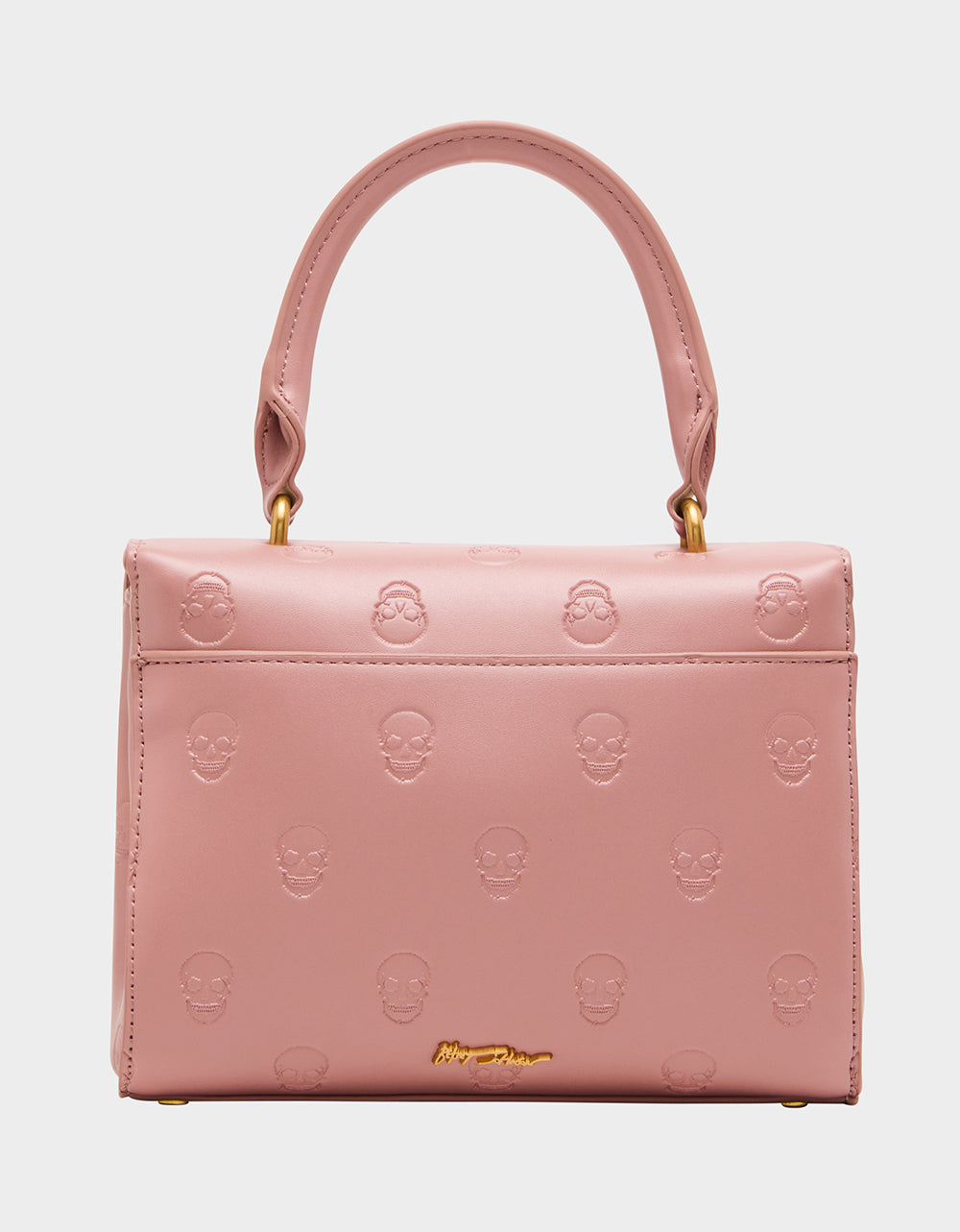 SKULLICIOUS TOP HANDLE BLUSH Women's Blush Pink Skull Top Handle Handbag with Crossbody Strap