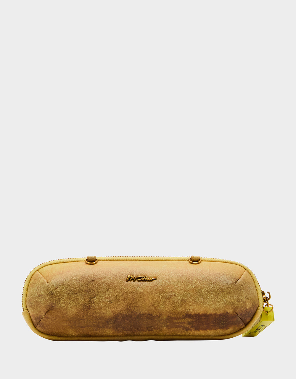 KITSCH BAGUETTE ABOUT IT SHOULDER BAG TAN Women's Kitsch Baguette Bread Shoulder Rhinestone Embellished Handbag