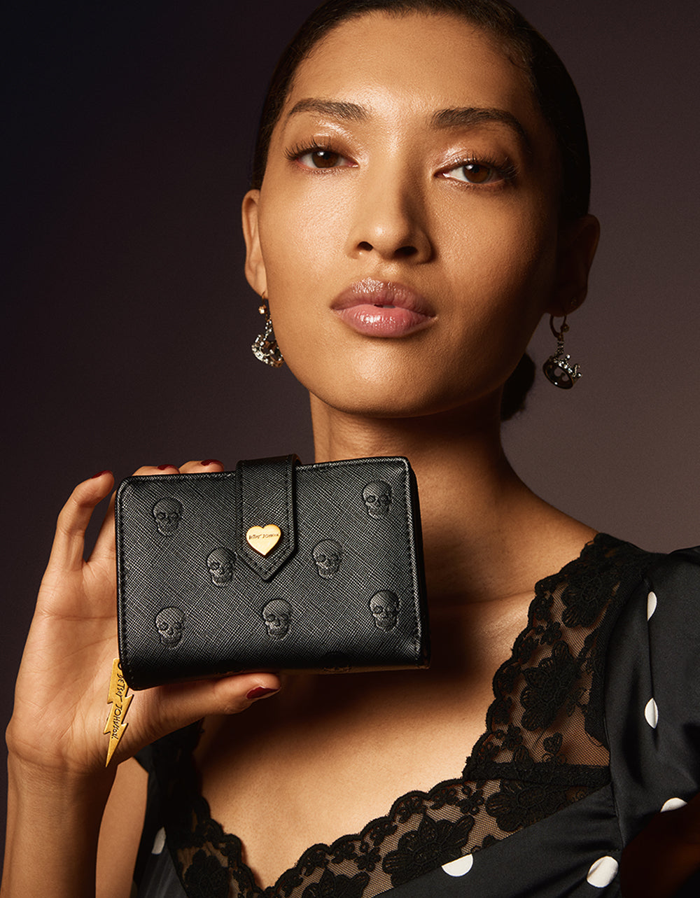 SKULLICIOUS BUNDLE Women's Skull Print Handbag and Wallet