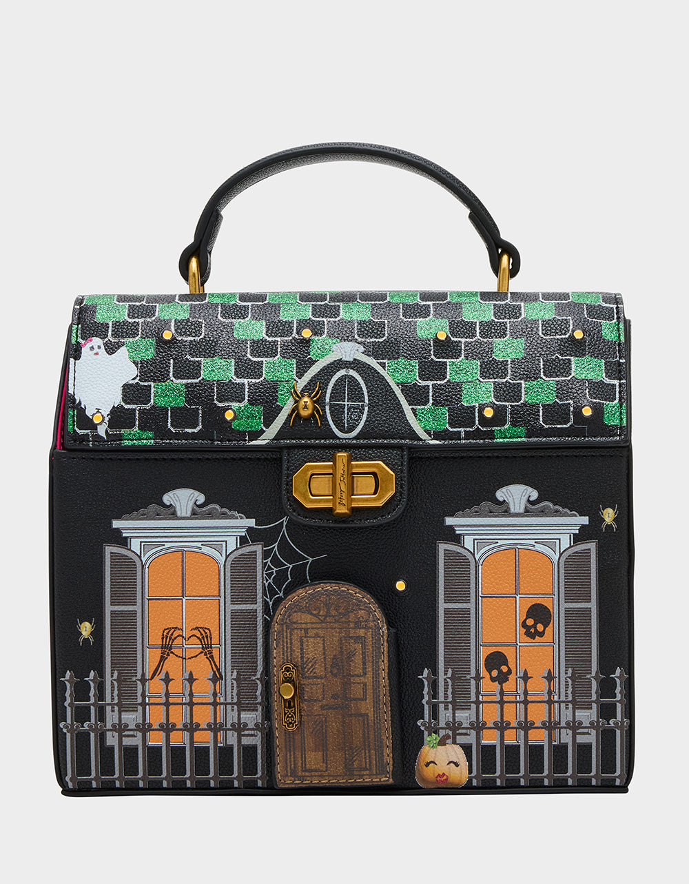 FOREVER HOME BUNDLE Women's Haunted House Halloween Crossbody, Wallet on Chain, and Wallet Set