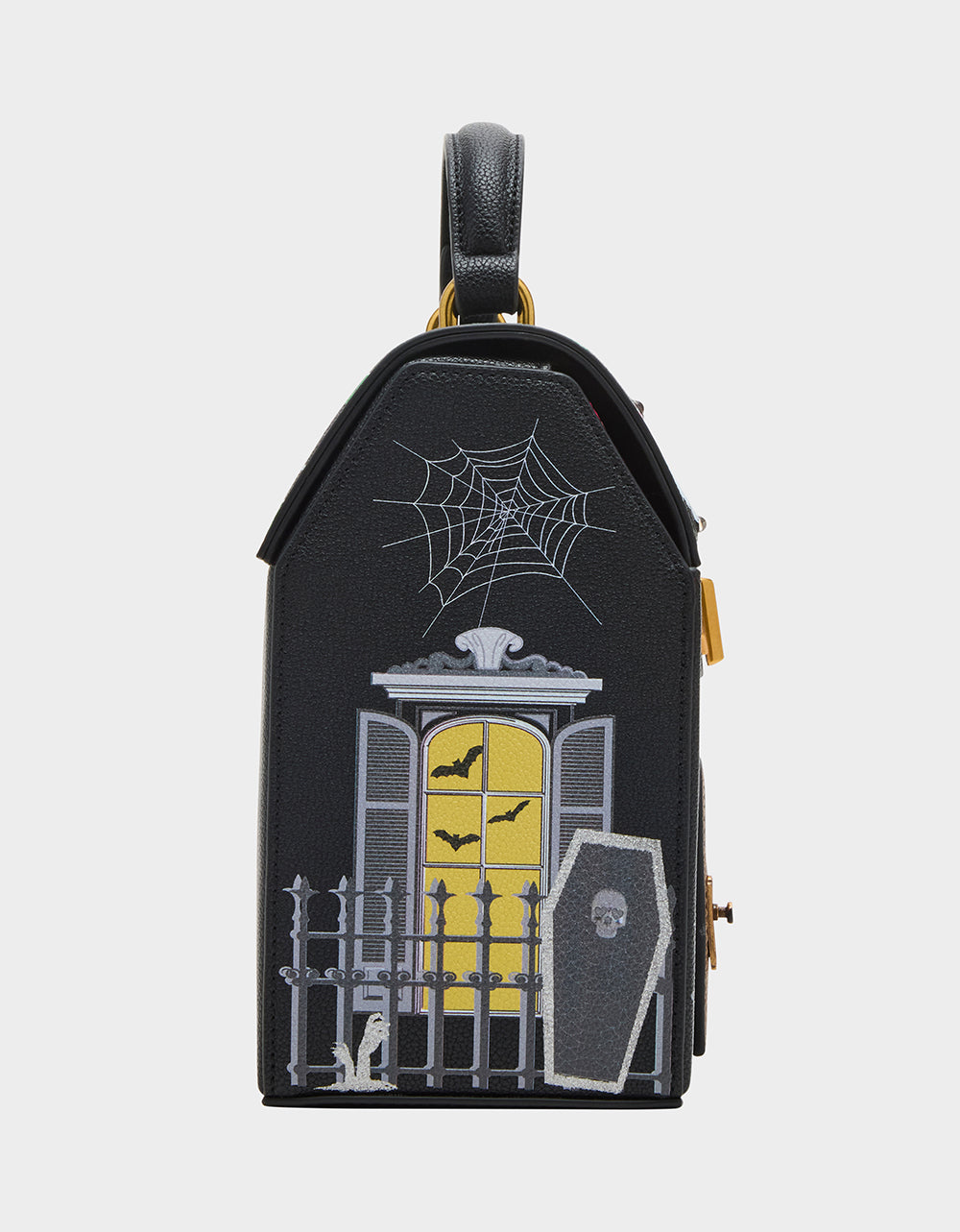 FOREVER HOME BUNDLE Women's Haunted House Halloween Crossbody, Wallet on Chain, and Wallet Set