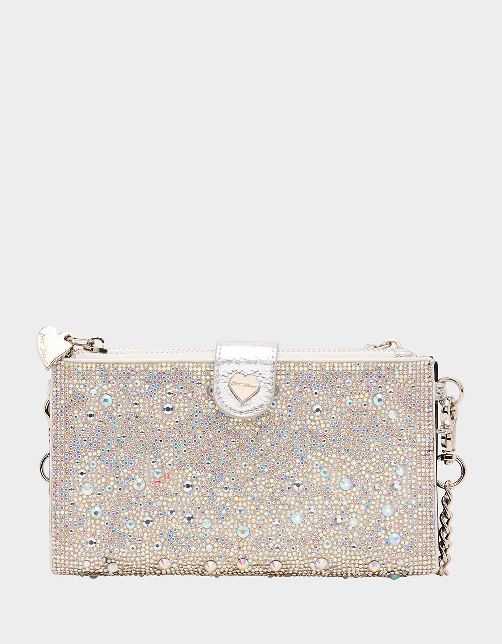 RHINESTONE HOLIDAY BUNDLE Women's Rhinestone Block Heel and Wallet on Chain Phone Holder Crossbody