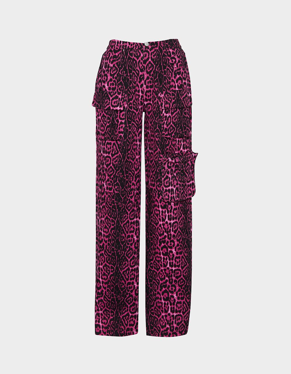 WILD IN PINK BUNDLE Women's Pink Leopard Cropped Jacket and Cargo Pant Set