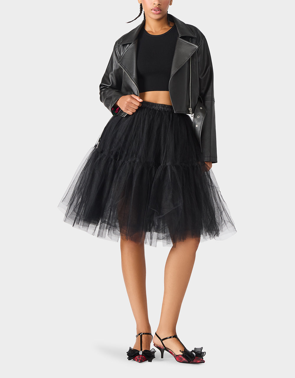 REBEL ROSE JACKET BLACK Women's Leather Long-Sleeved Jacket