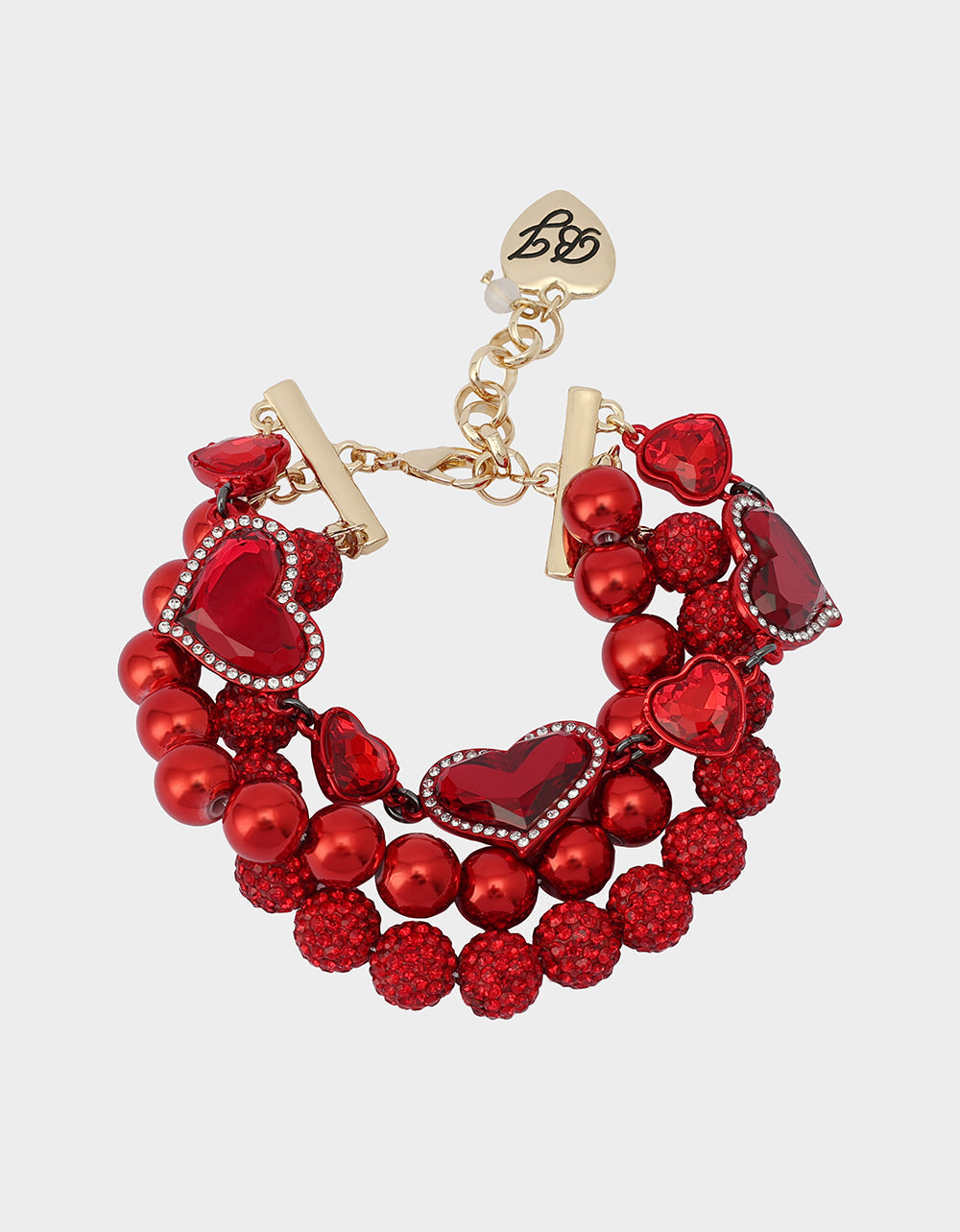 LOVE SPELL MULTI BRACELET RED Women's Valentine's Day Heart Bracelet
