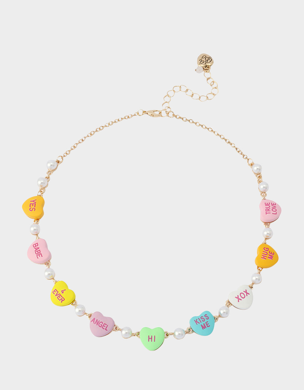 SWEETHEART COLLAR NECKLACE MULTI Women's Valentine's Day Candy Hearts Necklace