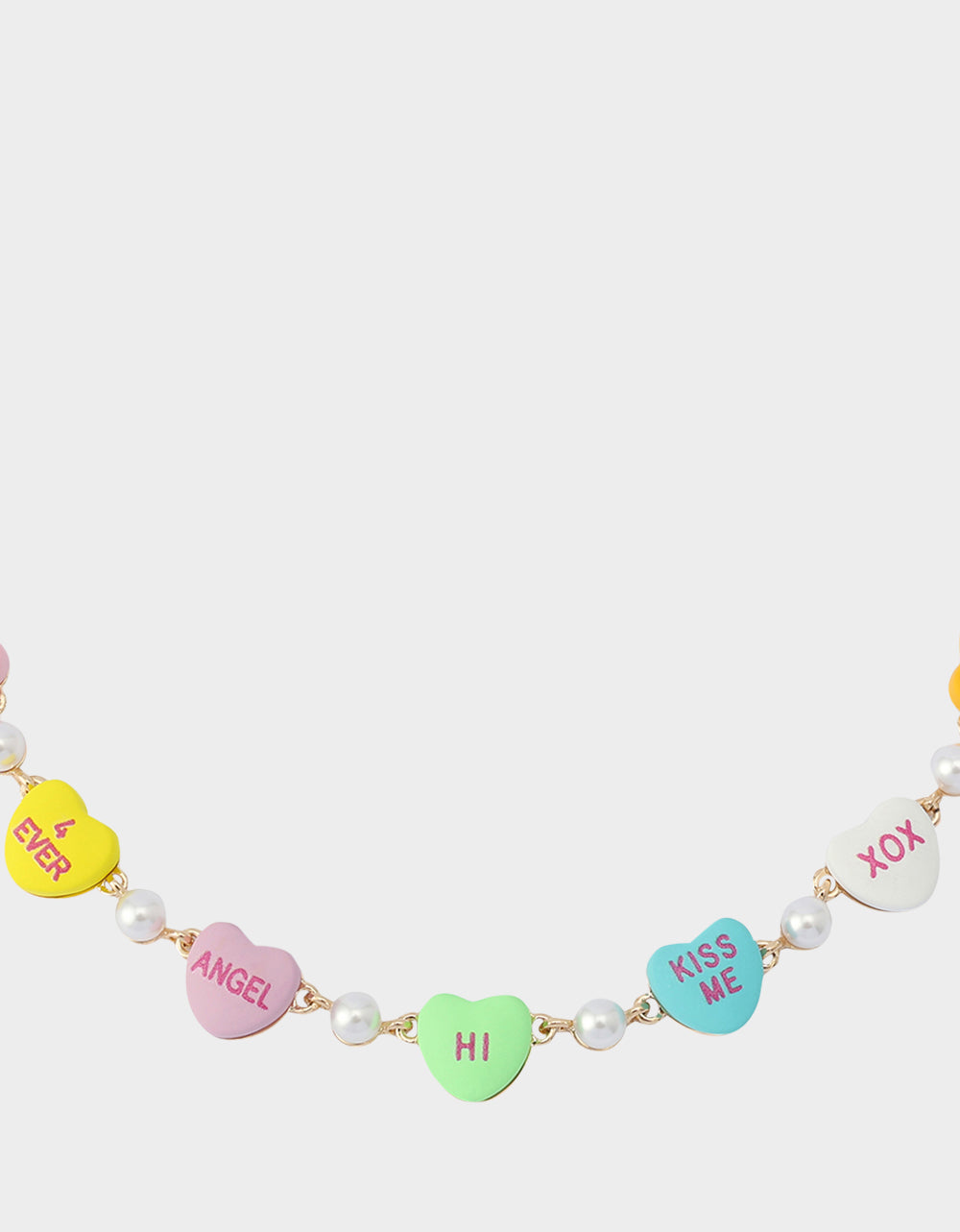 SWEETHEART COLLAR NECKLACE MULTI Women's Valentine's Day Candy Hearts Necklace