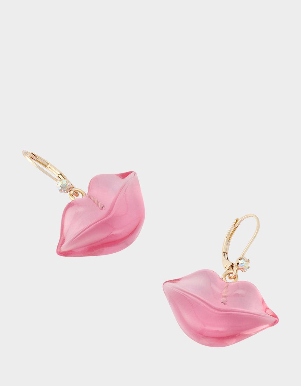 LIPS LEVER BACK EARRINGS PINK Women's Valentine's Day Drop Lips Earrings
