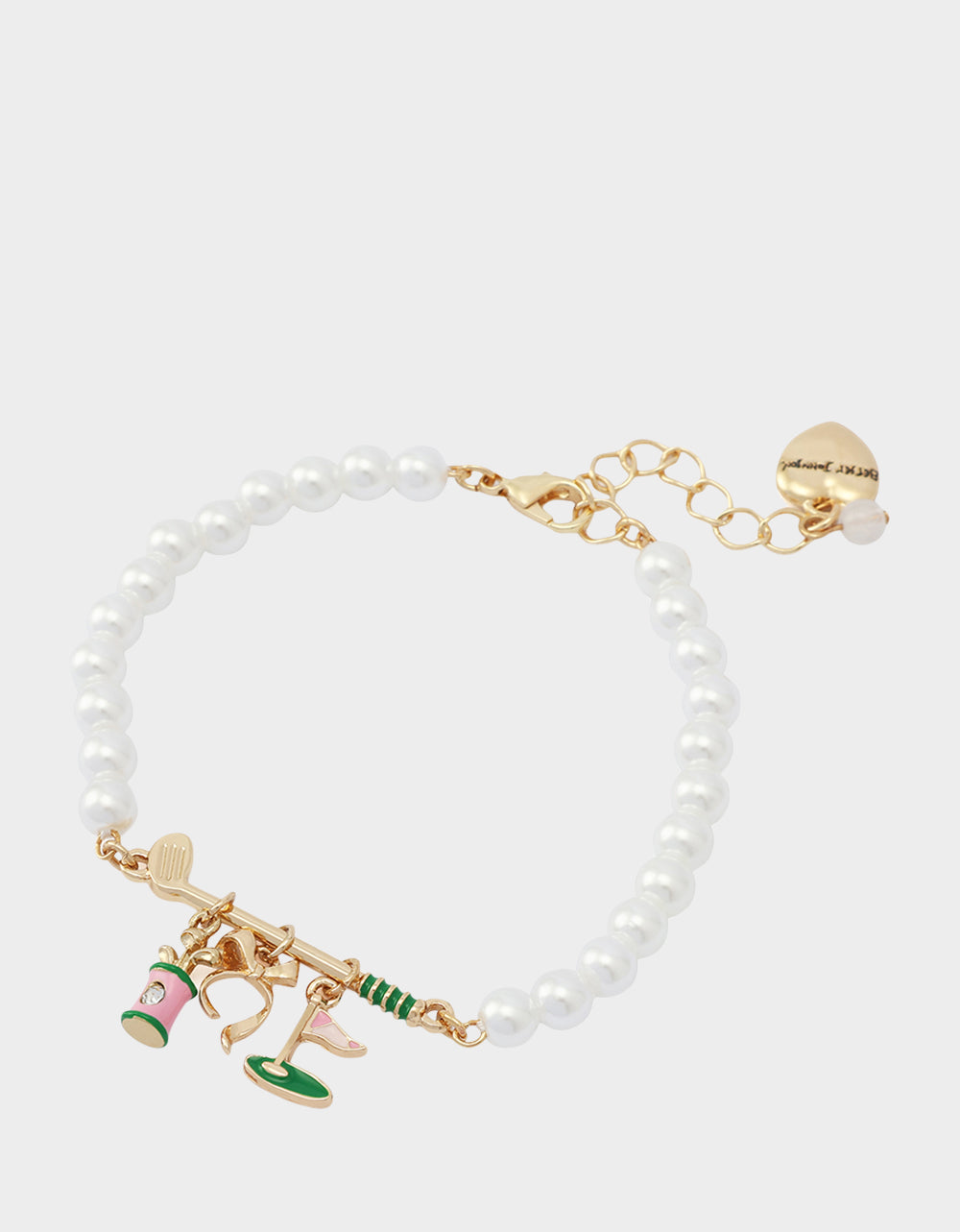 GOLF FLEX BRACELET GREEN Sports-Themed Pearl Charm Women's Bracelet