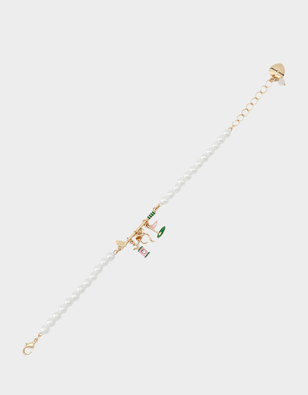 GOLF FLEX BRACELET GREEN Sports-Themed Pearl Charm Women's Bracelet