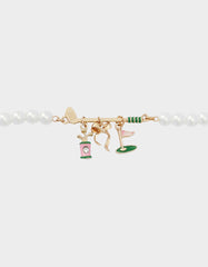 GOLF FLEX BRACELET GREEN Sports-Themed Pearl Charm Women's Bracelet