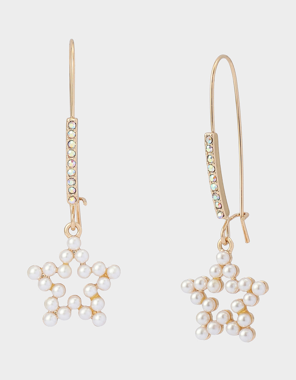 PEARL STAR DROP EARRINGS PEARL Women's Pearl Star Shepherds Hook Earring