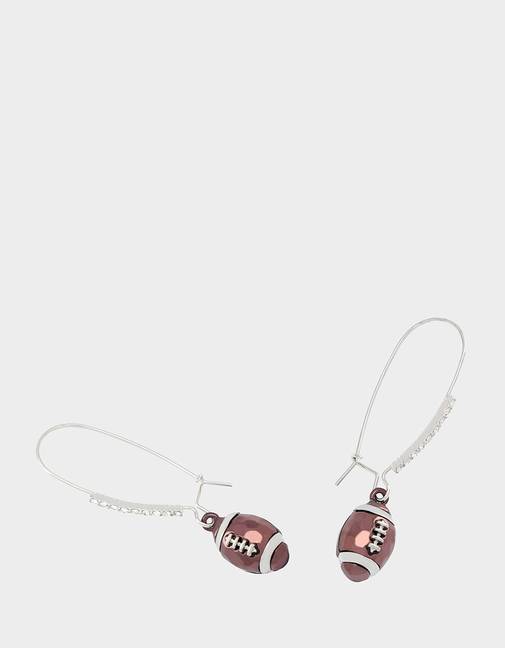 FOOTBALL DROP EARRINGS BROWN Women's Hook Football Earrings