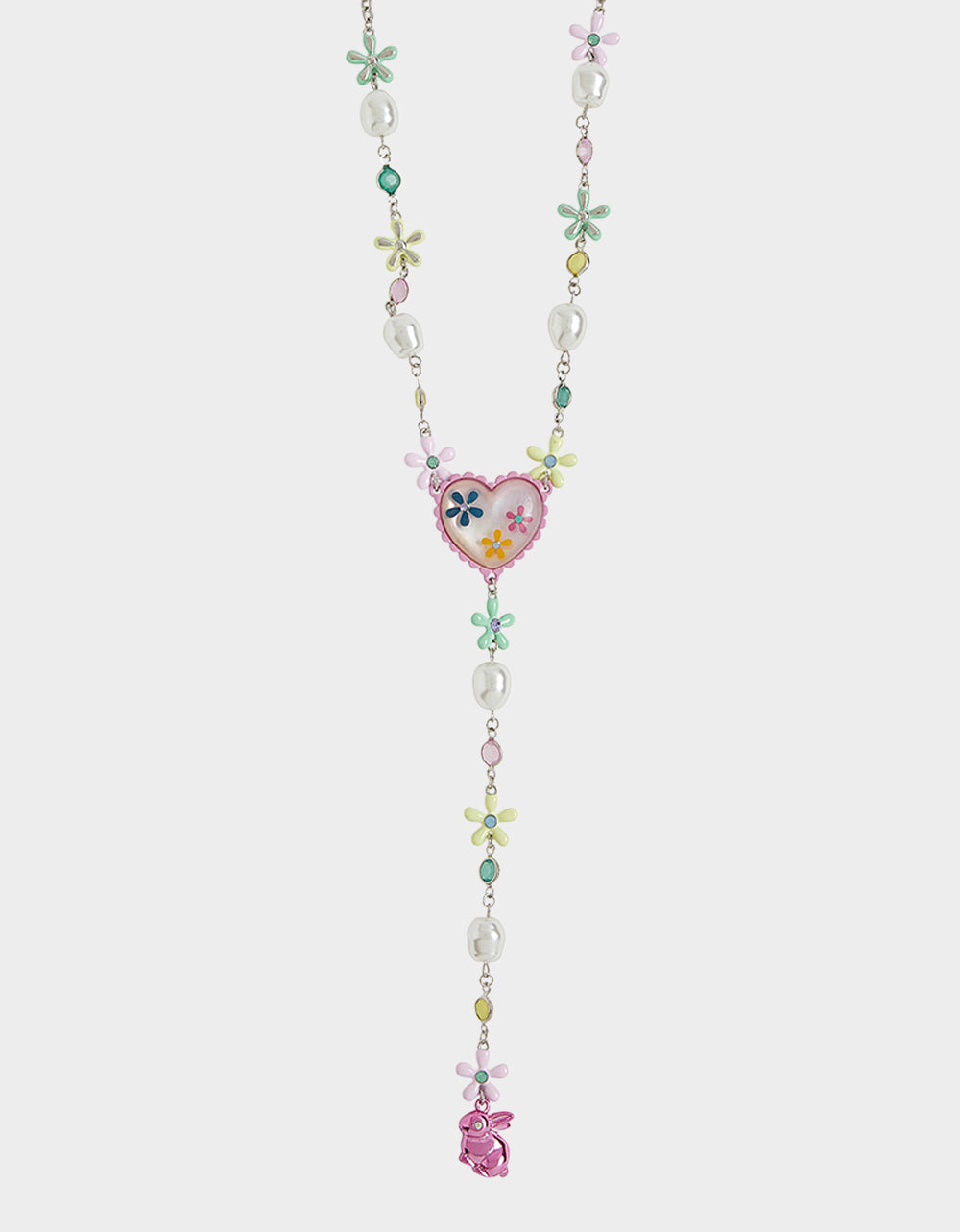 HOP TO IT FLOWER EGG Y NECKLACE MULTI