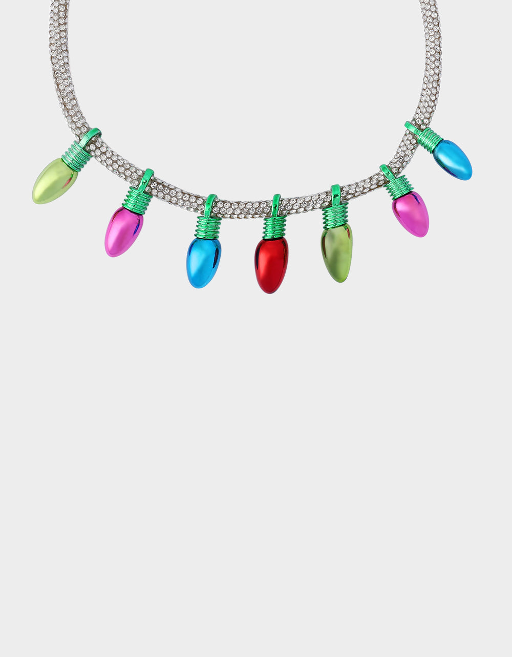 MULTI LIGHT BIB NECKLACE Women's Christmas-Themed Lights Bib Necklace