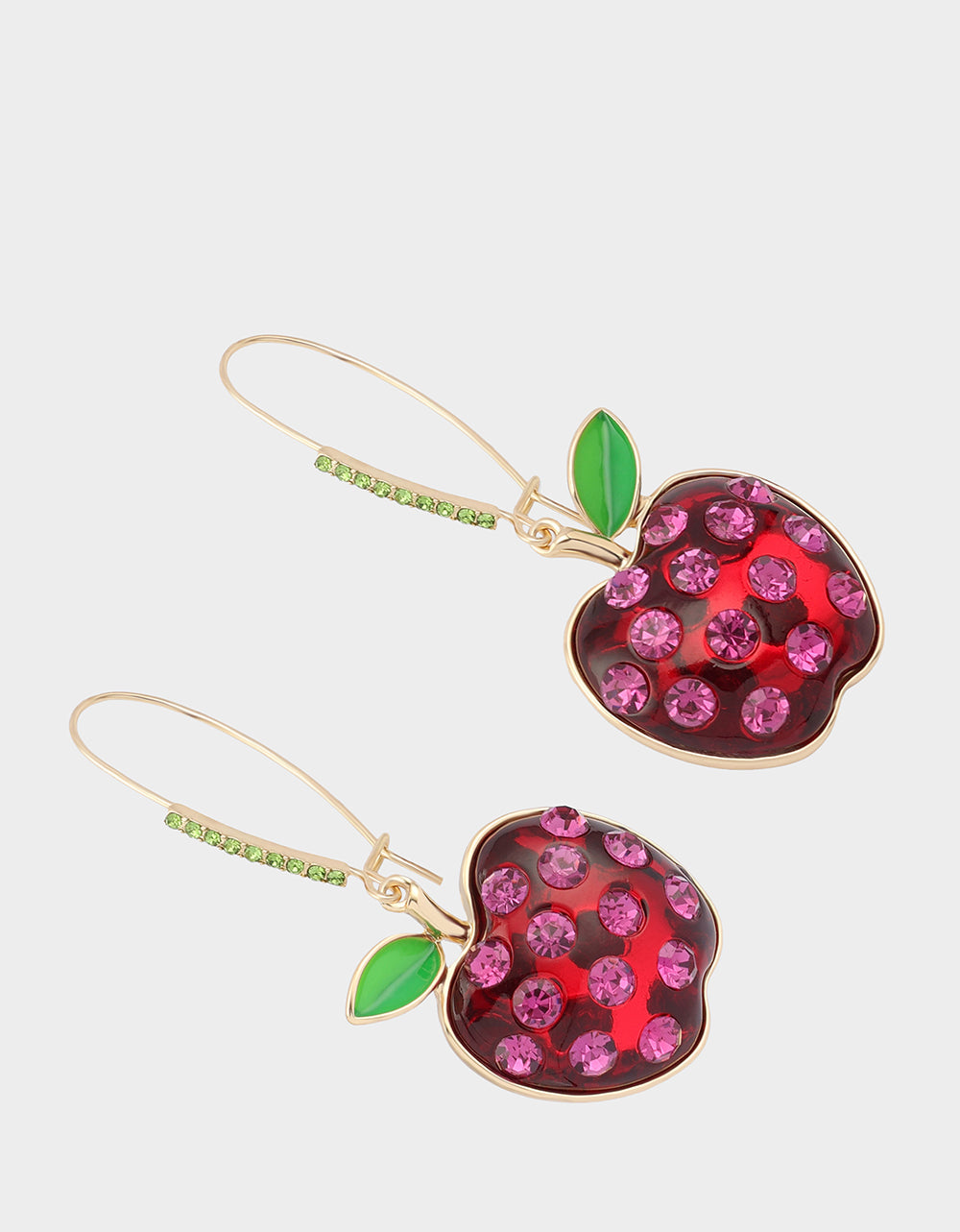 APPLE DROP EARRING RED MULTI Women's Apple Hook Drop Earrings