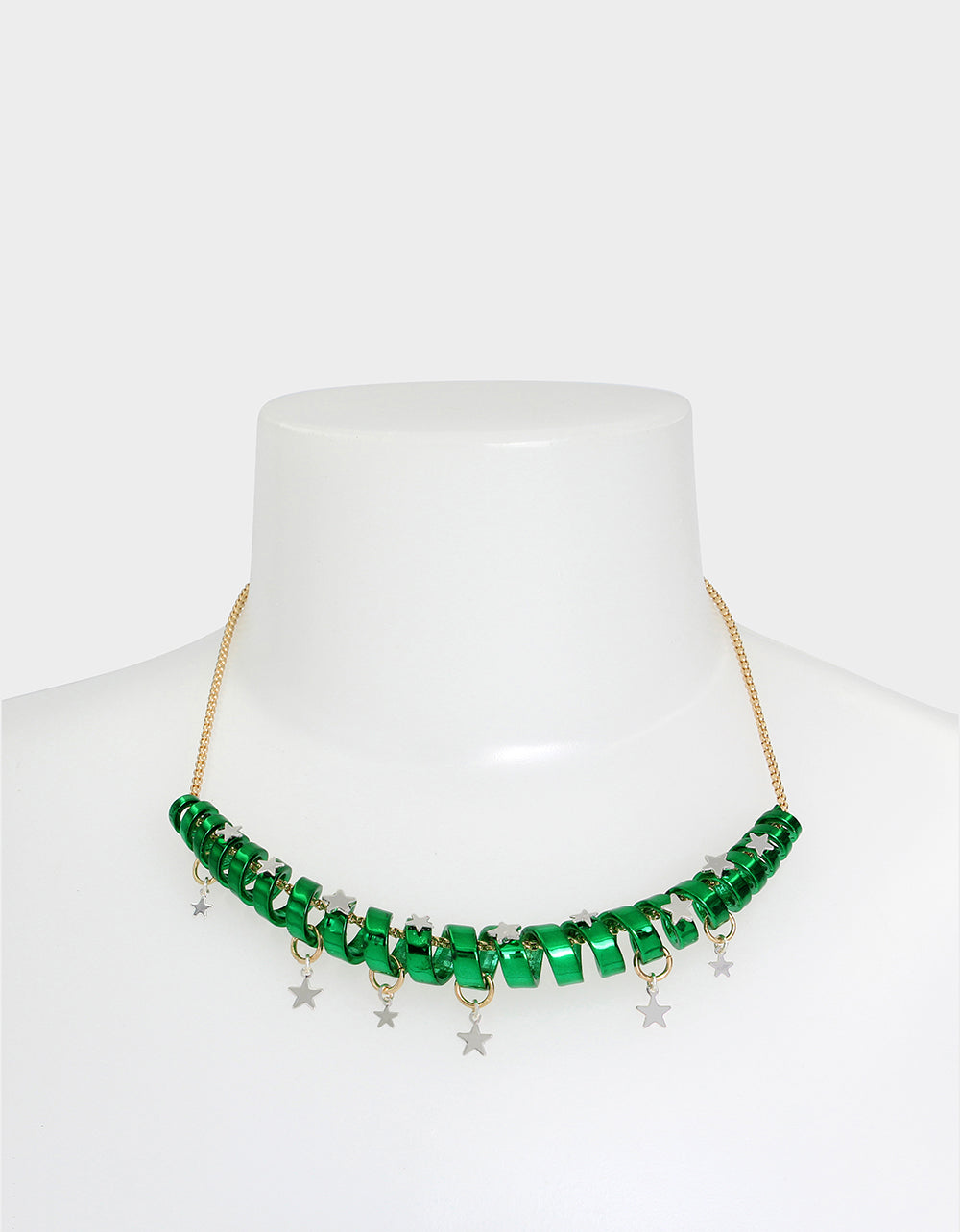 BETSEYS HOLIDAY COIL NECKLACE GREEN