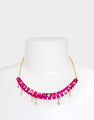 BETSEYS HOLIDAY COIL NECKLACE PINK