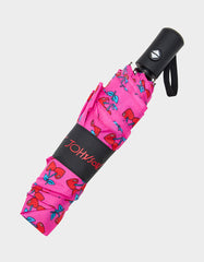 BETSEY'S CHERRY HEART PRINT UMBRELLA PINK MULTI