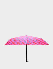 BETSEY'S CHERRY HEART PRINT UMBRELLA PINK MULTI