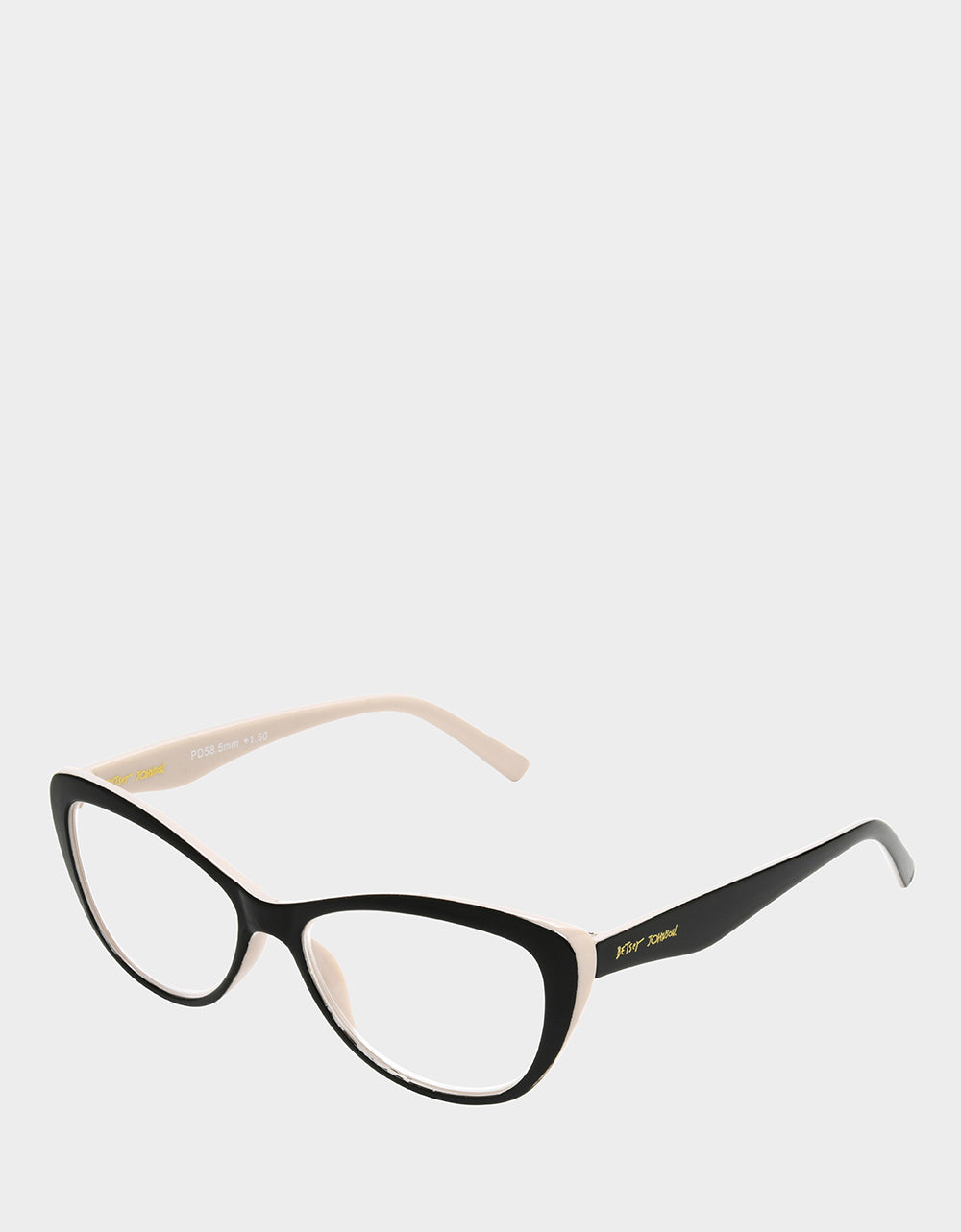 EFFORTLESS CHIC CAT EYE READING GLASSES BLACK Women's Black Nude Cat Eye Reading Glasses