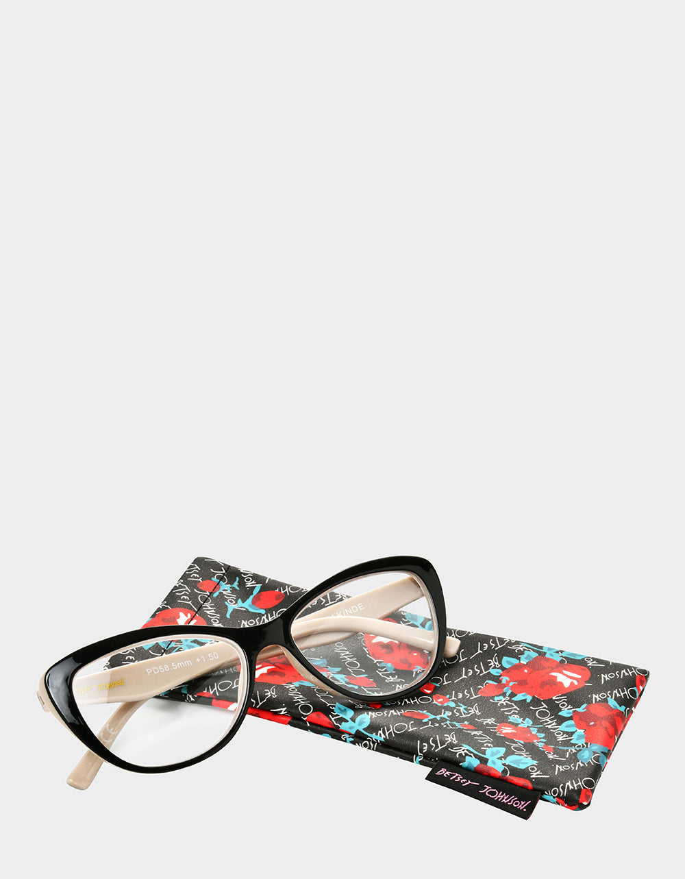 EFFORTLESS CHIC CAT EYE READING GLASSES BLACK Women's Black Nude Cat Eye Reading Glasses
