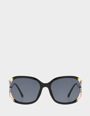 BLAZING STAR SUNGLASSES BLACK Women's Black Rainbow Butterfly Sunglasses