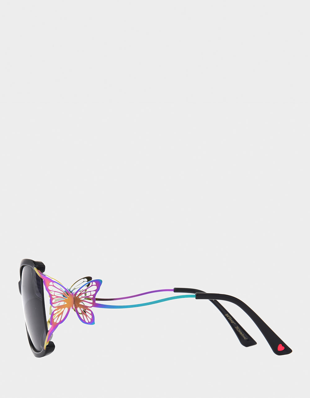 BLAZING STAR SUNGLASSES BLACK Women's Black Rainbow Butterfly Sunglasses