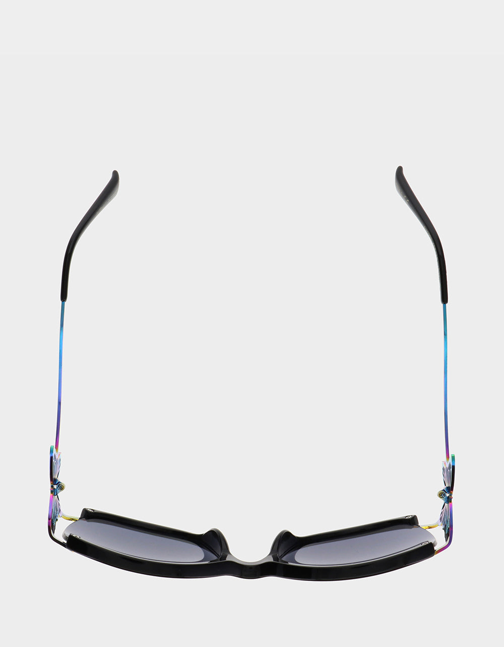 BLAZING STAR SUNGLASSES BLACK Women's Black Rainbow Butterfly Sunglasses