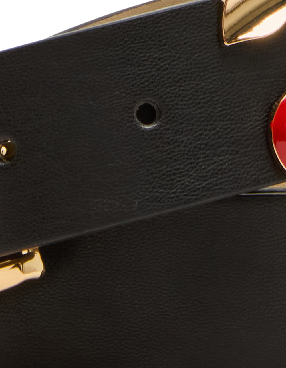 CHERRY KEEPER BELT 34MM BLACK Women's Black Faux Leather Cherry Charm Belt