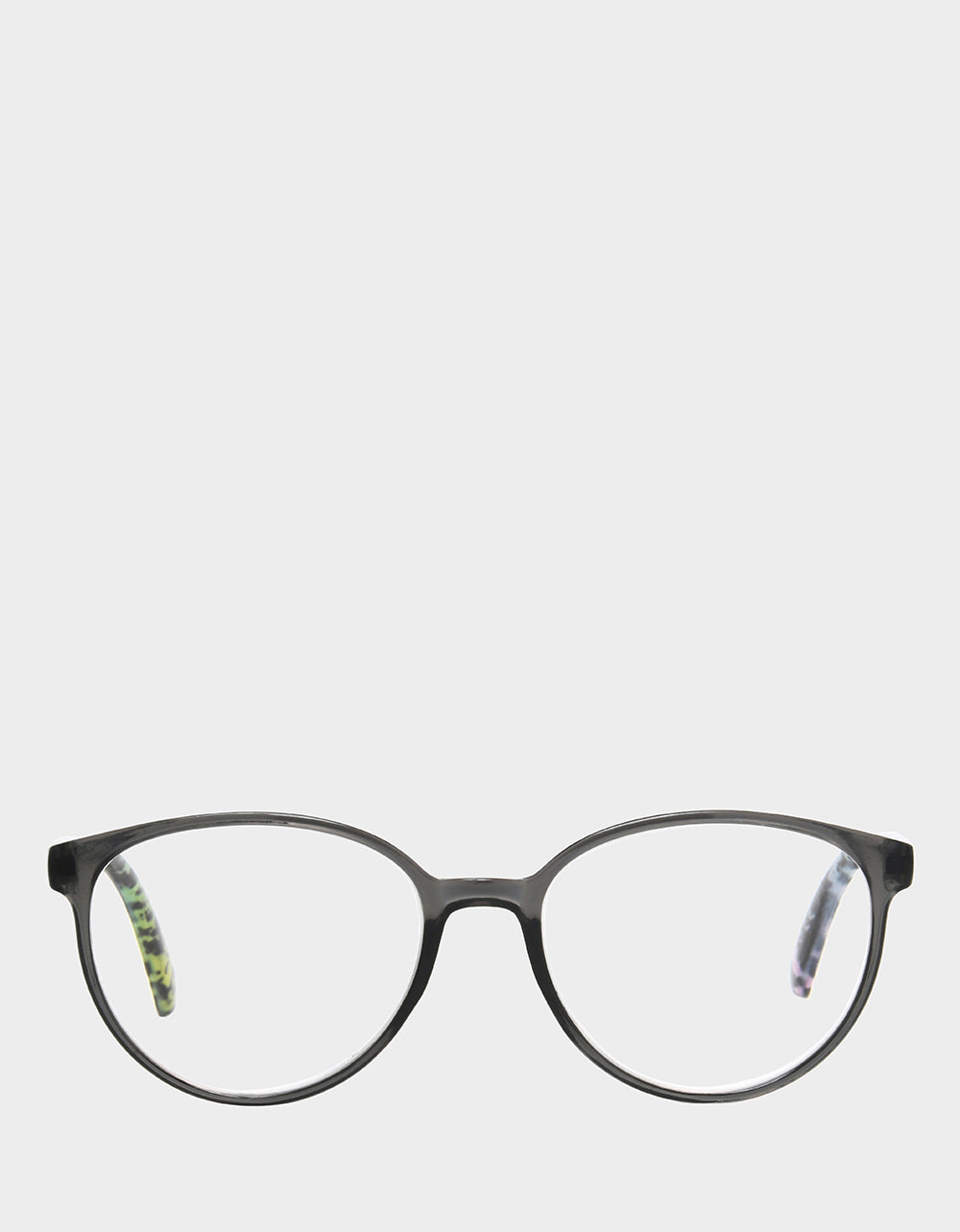 CAREFREE DAYS ROUND READING GLASSES LIGHT GREY Women's Round Grey Pastel Reading Glasses