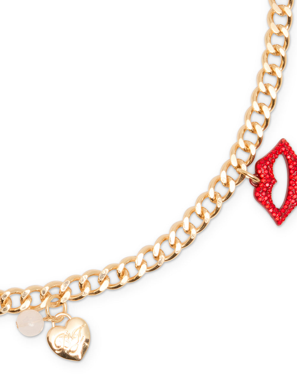 MULTI CHARM CHAIN BELT GOLD Women's Metal Charm Adjustable Belt