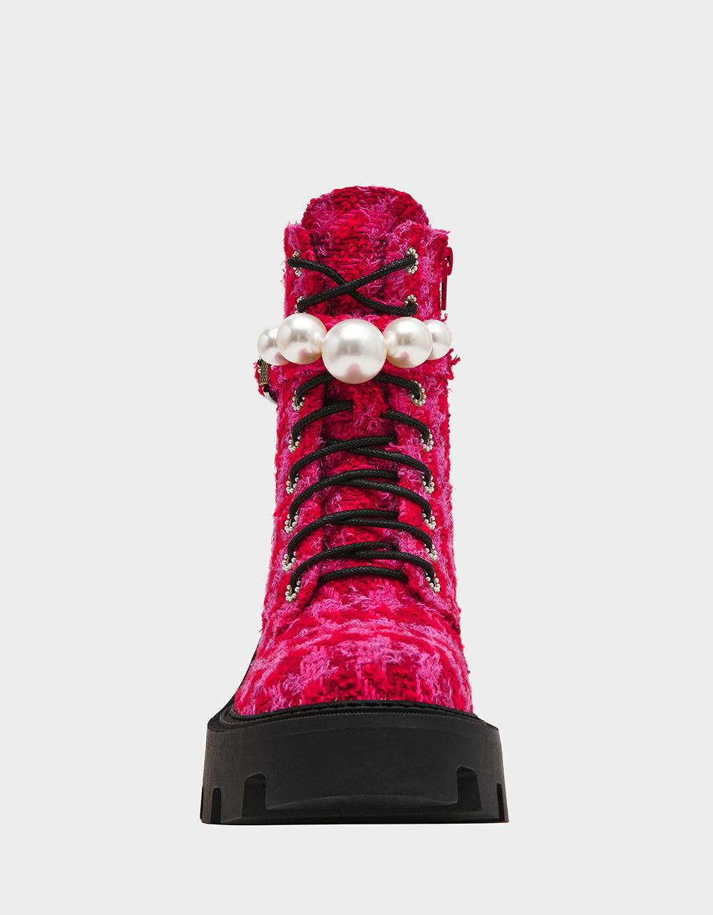 JONNIE FUCHSIA MULTI Lace-Up Platform Combat Women's Ankle Boot