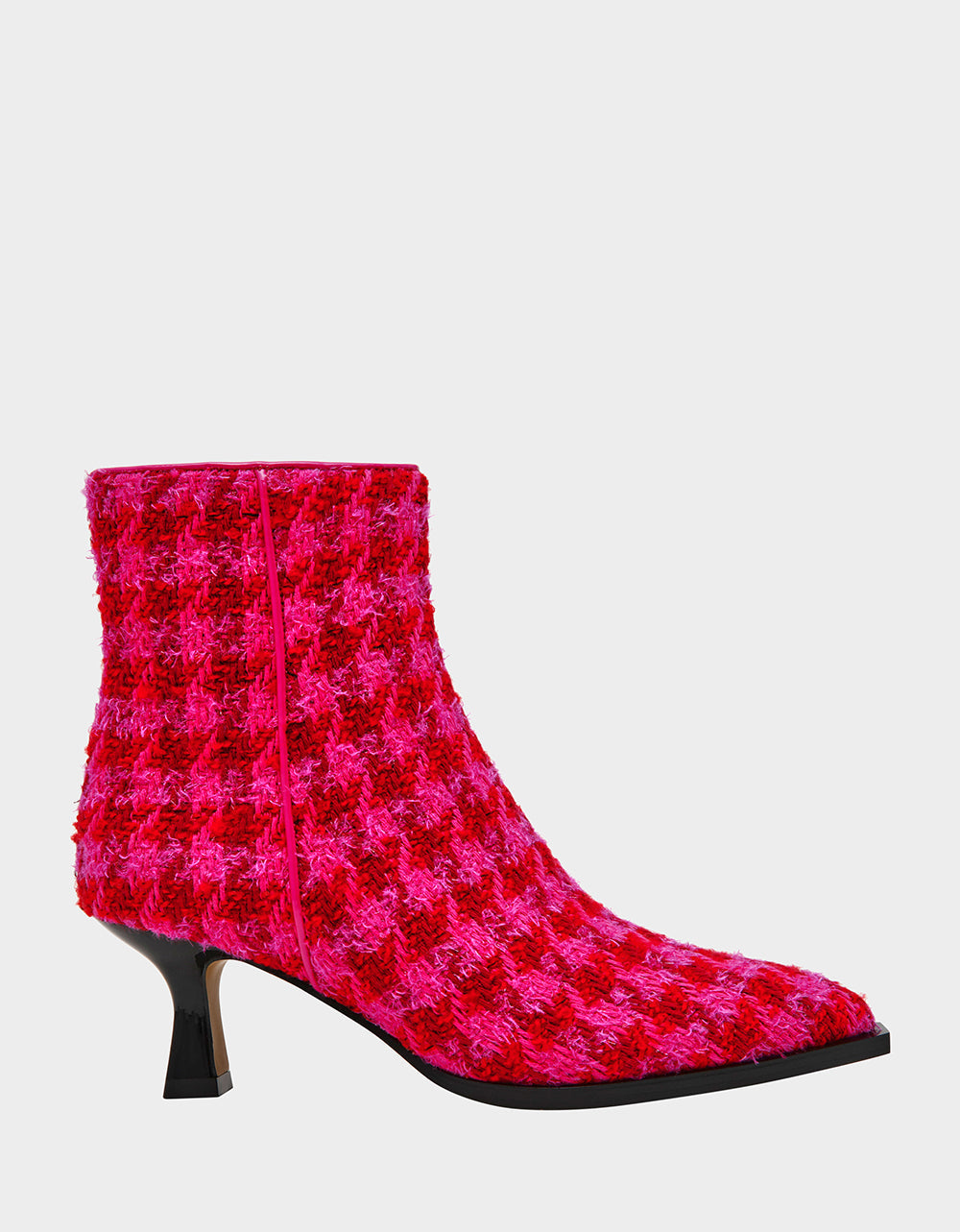 LOUISA FUCHSIA MULTI Women's Pointed Toe Kitten Heel Ankle Bootie
