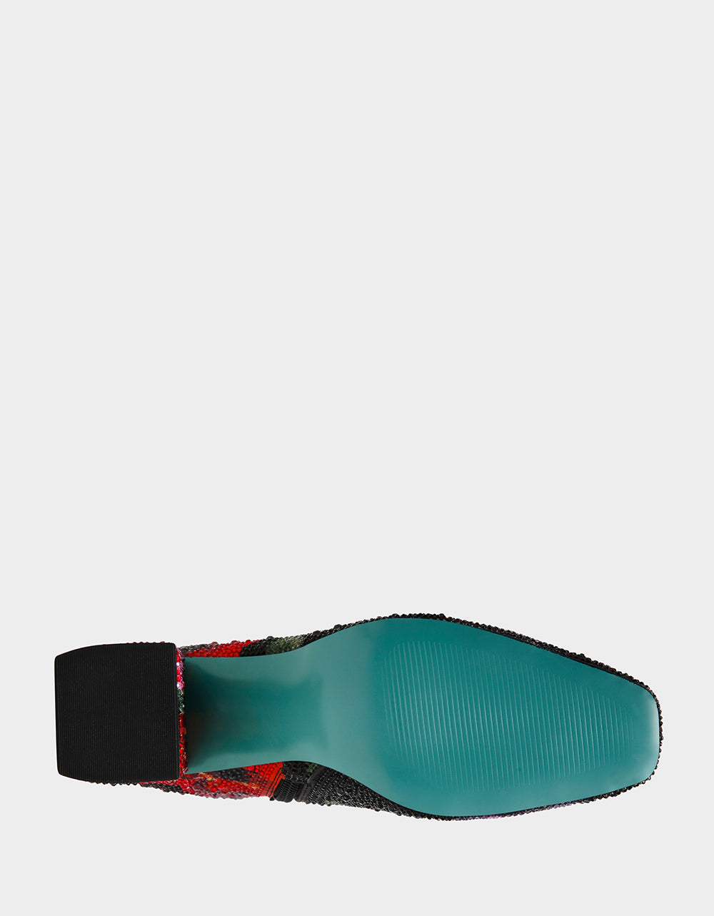 AVON BLACK FLOWER MULTI Women's Knee High Rhinestone Floral Boots