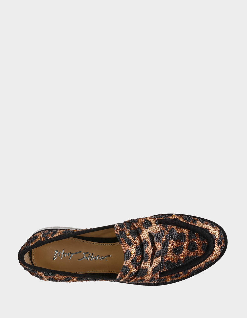 CANNE LEOPARD Slip-On Embellished Rhinestone Women's Loafer