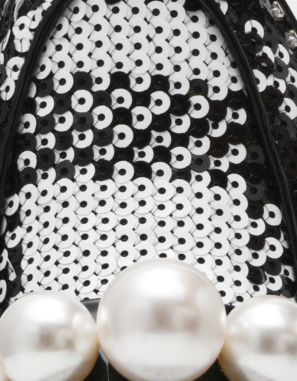 HARLOE BLACK WHITE PLAID Platfrom Pearl Embellished Women's Loafer