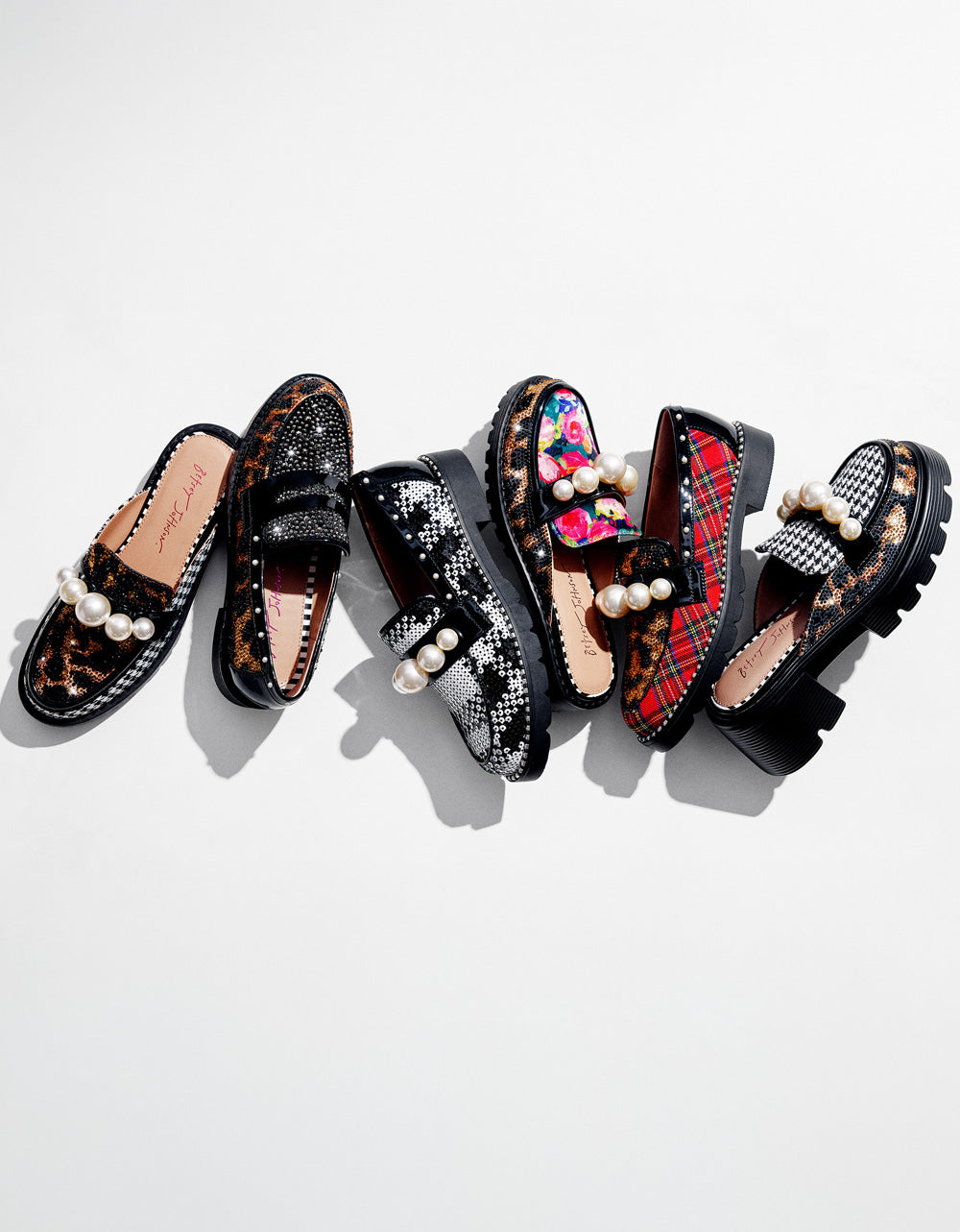 LYDIAA LEOPARD Rhinestone Embellished Platform Women's Loafer