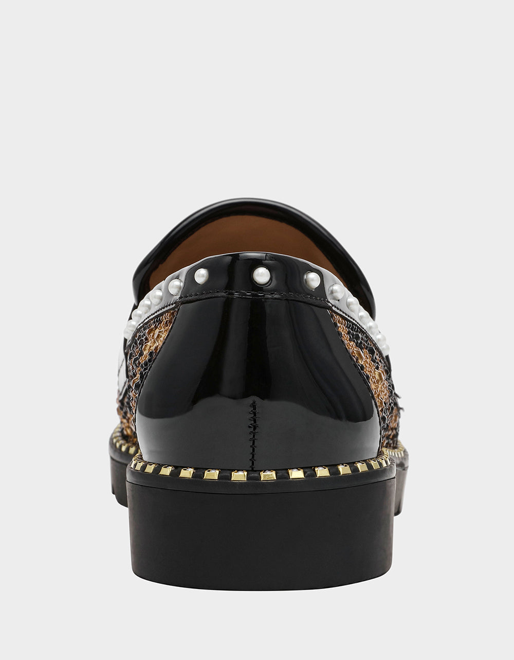 LYDIAA LEOPARD Rhinestone Embellished Platform Women's Loafer