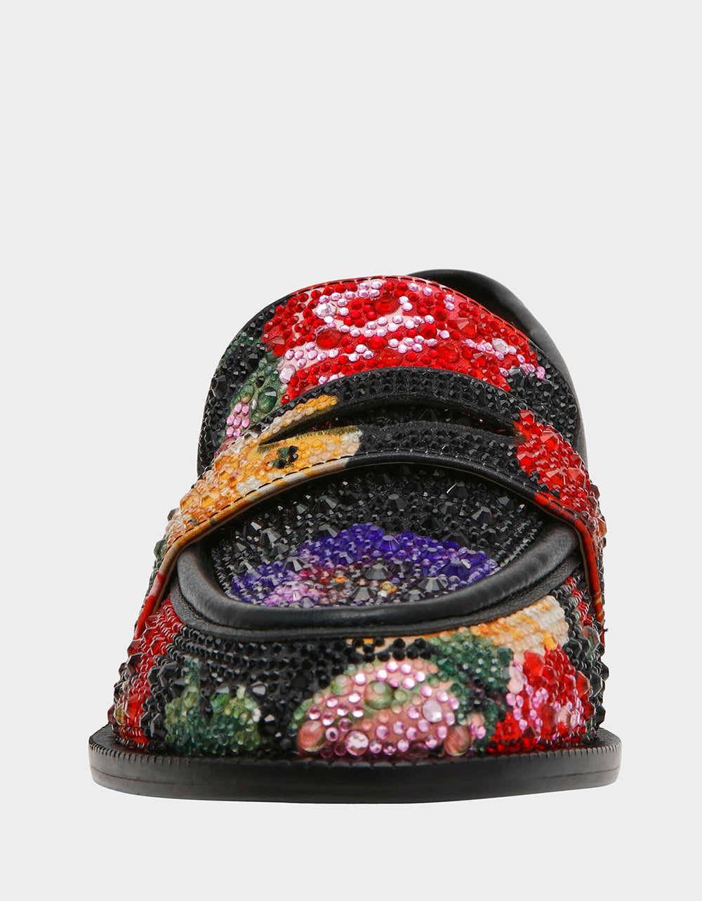 CANNE BLACK FLOWER MULTI Slip-On Embellished Rhinestone Women's Loafer