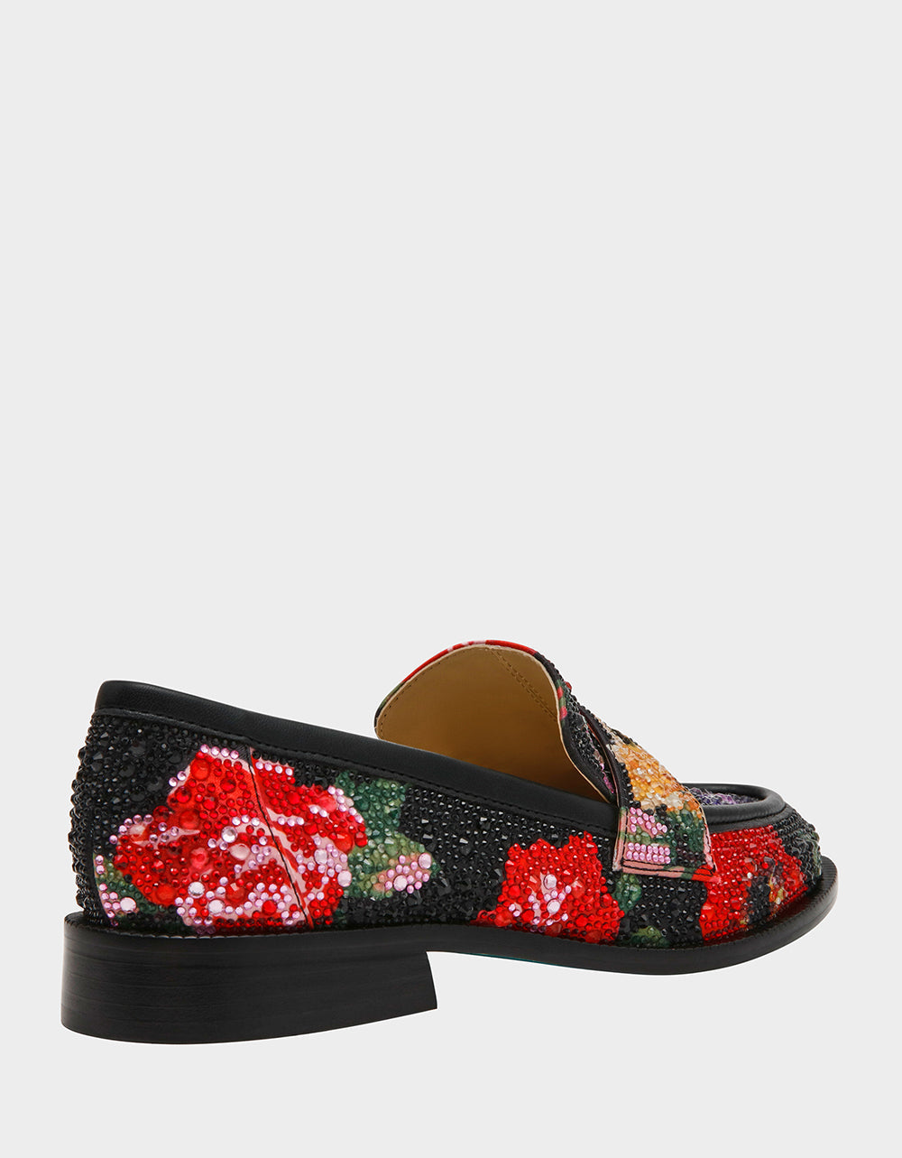 CANNE BLACK FLOWER MULTI Slip-On Embellished Rhinestone Women's Loafer