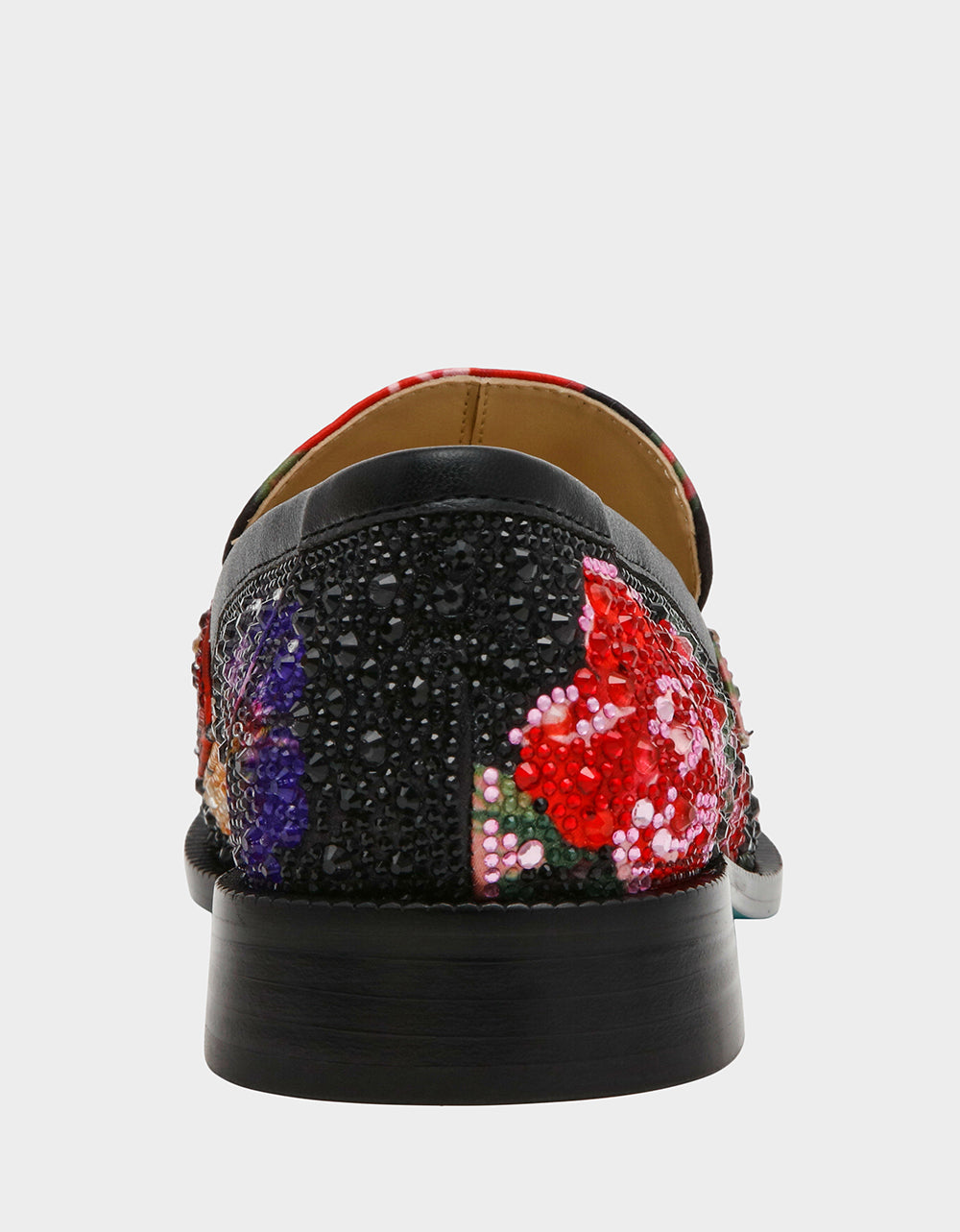 CANNE BLACK FLOWER MULTI Slip-On Embellished Rhinestone Women's Loafer