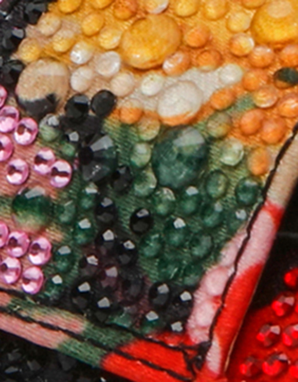 CANNE BLACK FLOWER MULTI Slip-On Embellished Rhinestone Women's Loafer