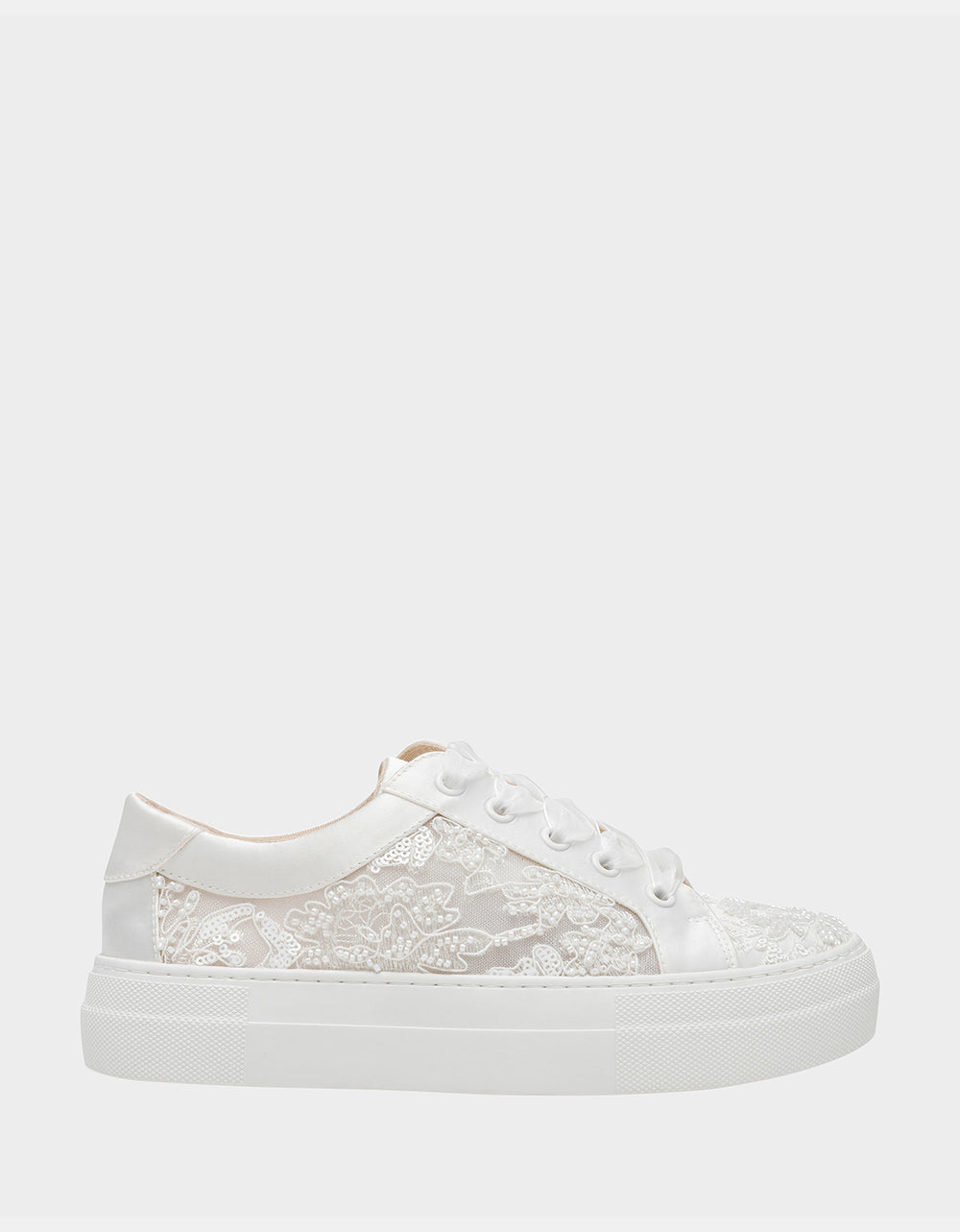THEAA IVORY Platform Low-Top Lace-Up Sneakers