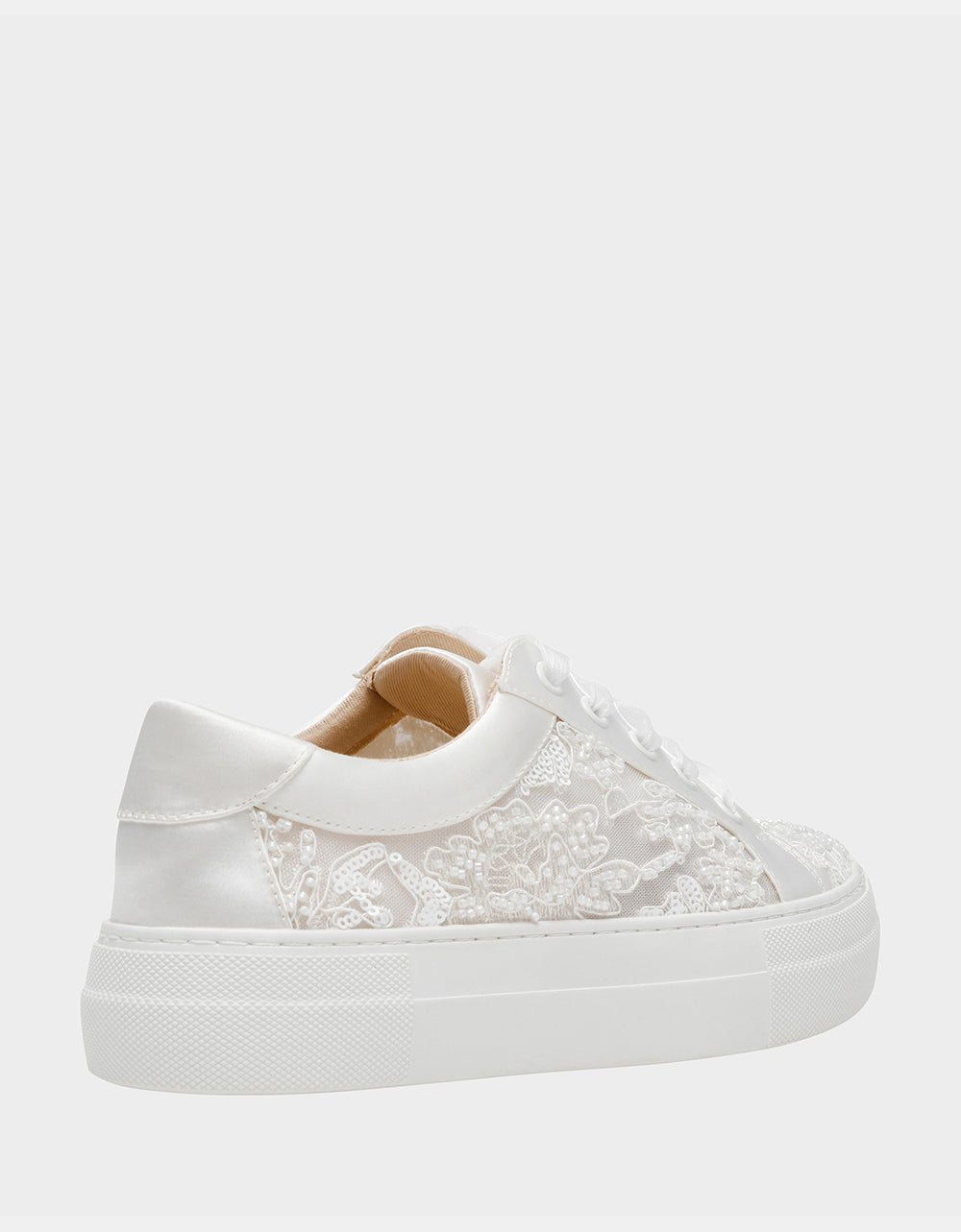 THEAA IVORY Platform Low-Top Lace-Up Sneakers