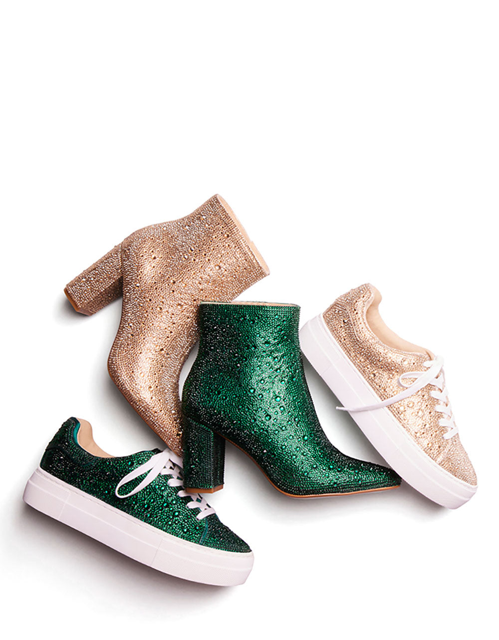 SIDNY EMERALD Rhinestone Sneaker