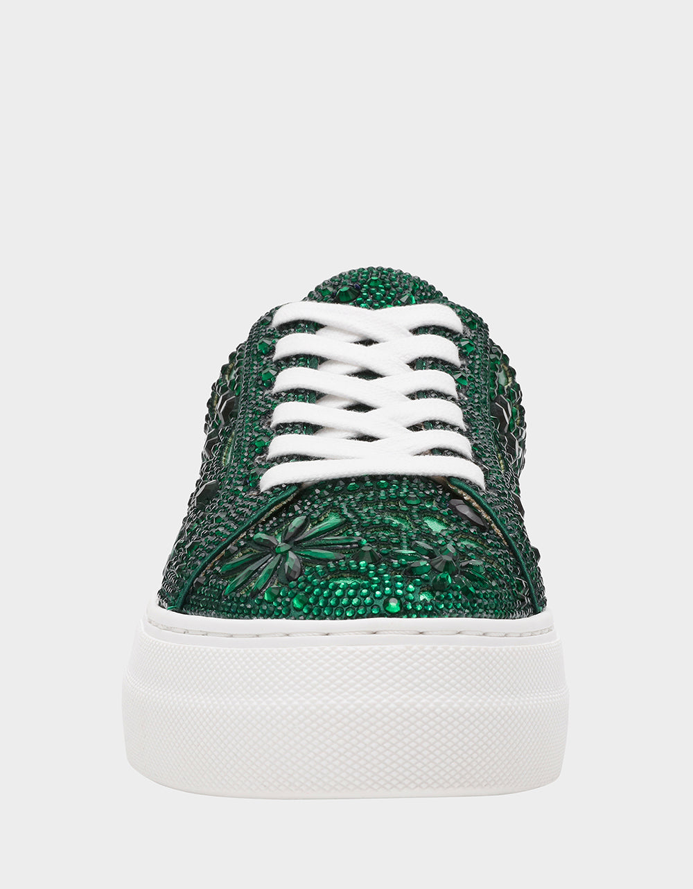 REILY EMERALD Platform Low-Top Lace-Up Rhinestone Women's Sneaker