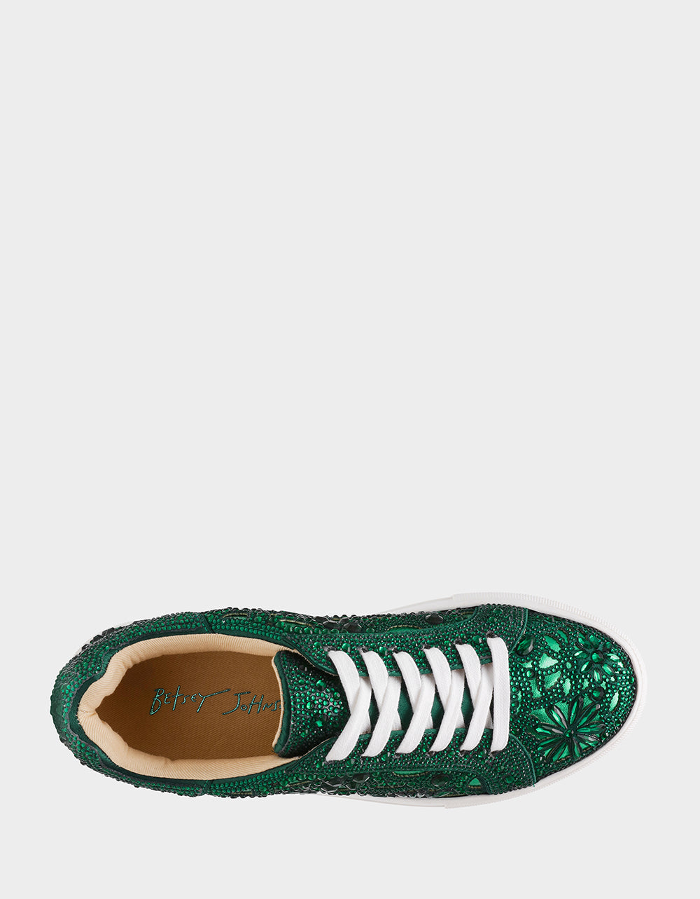 REILY EMERALD Platform Low-Top Lace-Up Rhinestone Women's Sneaker
